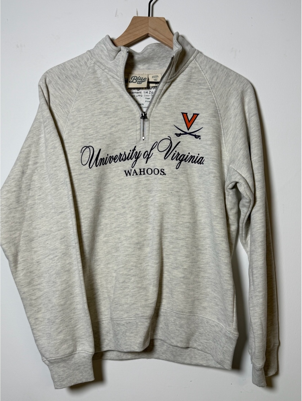 Blue 84 University of Virginia Wahoos quarter zip sweatshirt gray size M [COPY]